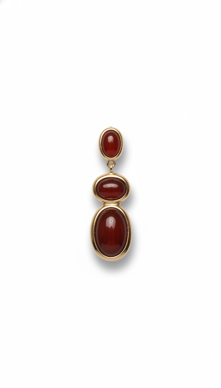 Gaia Küpe (Dark Garnet) #3015
